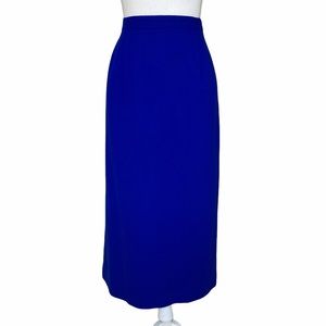 Vintage Royal Blue Wool Skirt Size Small